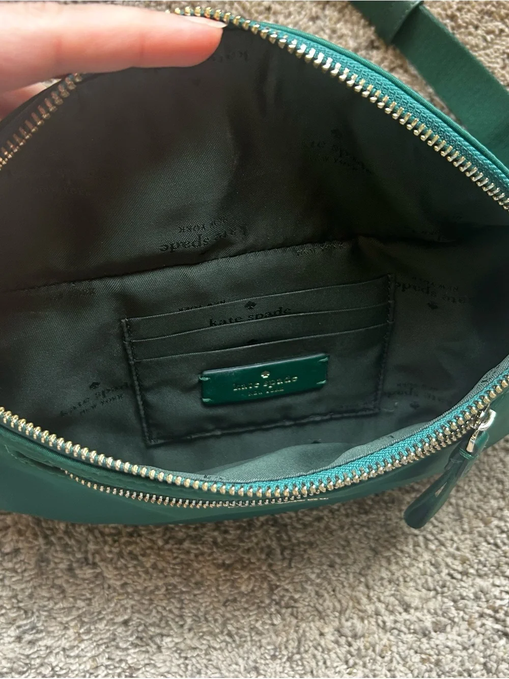 kate spade Green Leather Crossbody Belt Bag